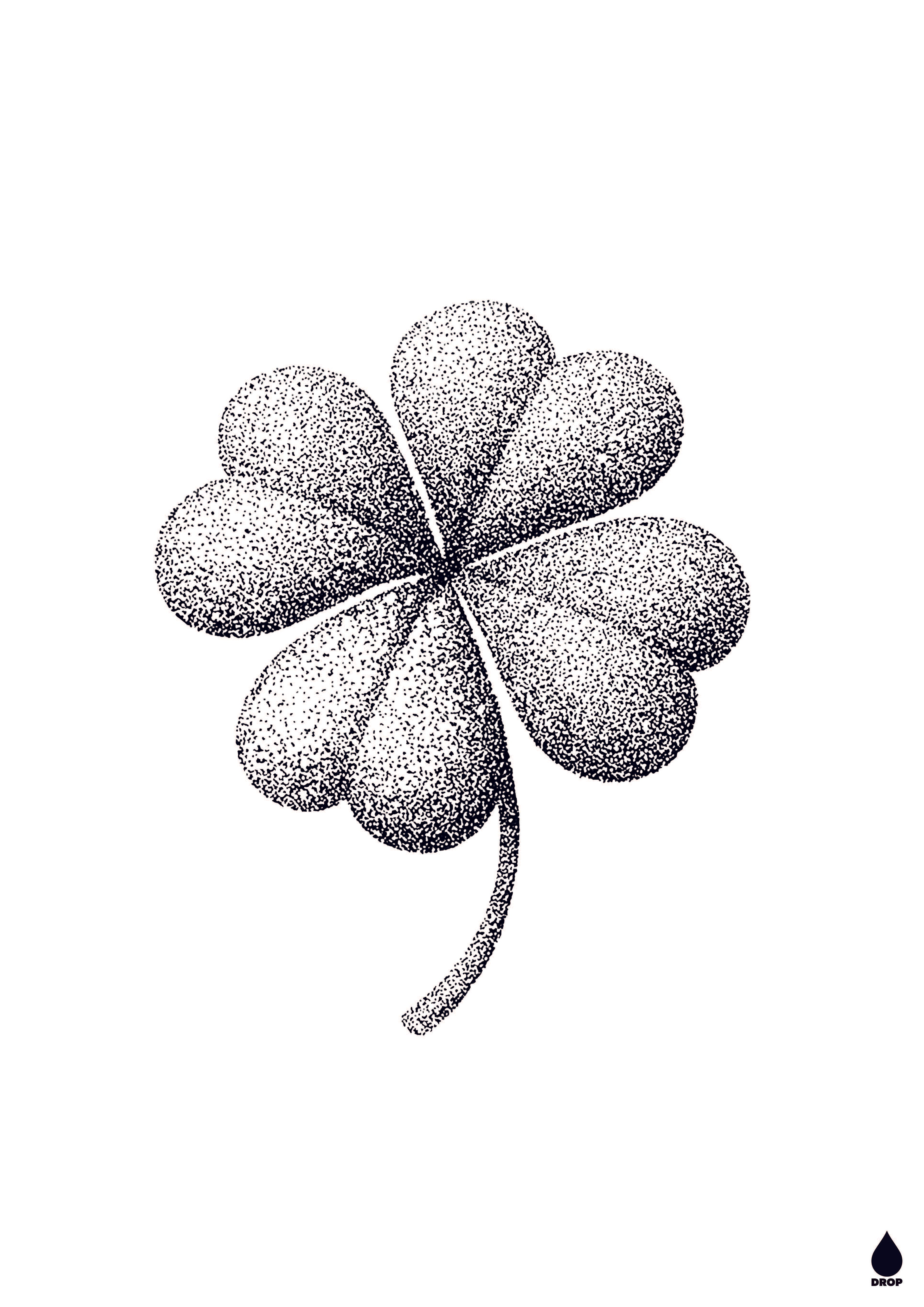 Punkte Kleeblatt 31x44 cm