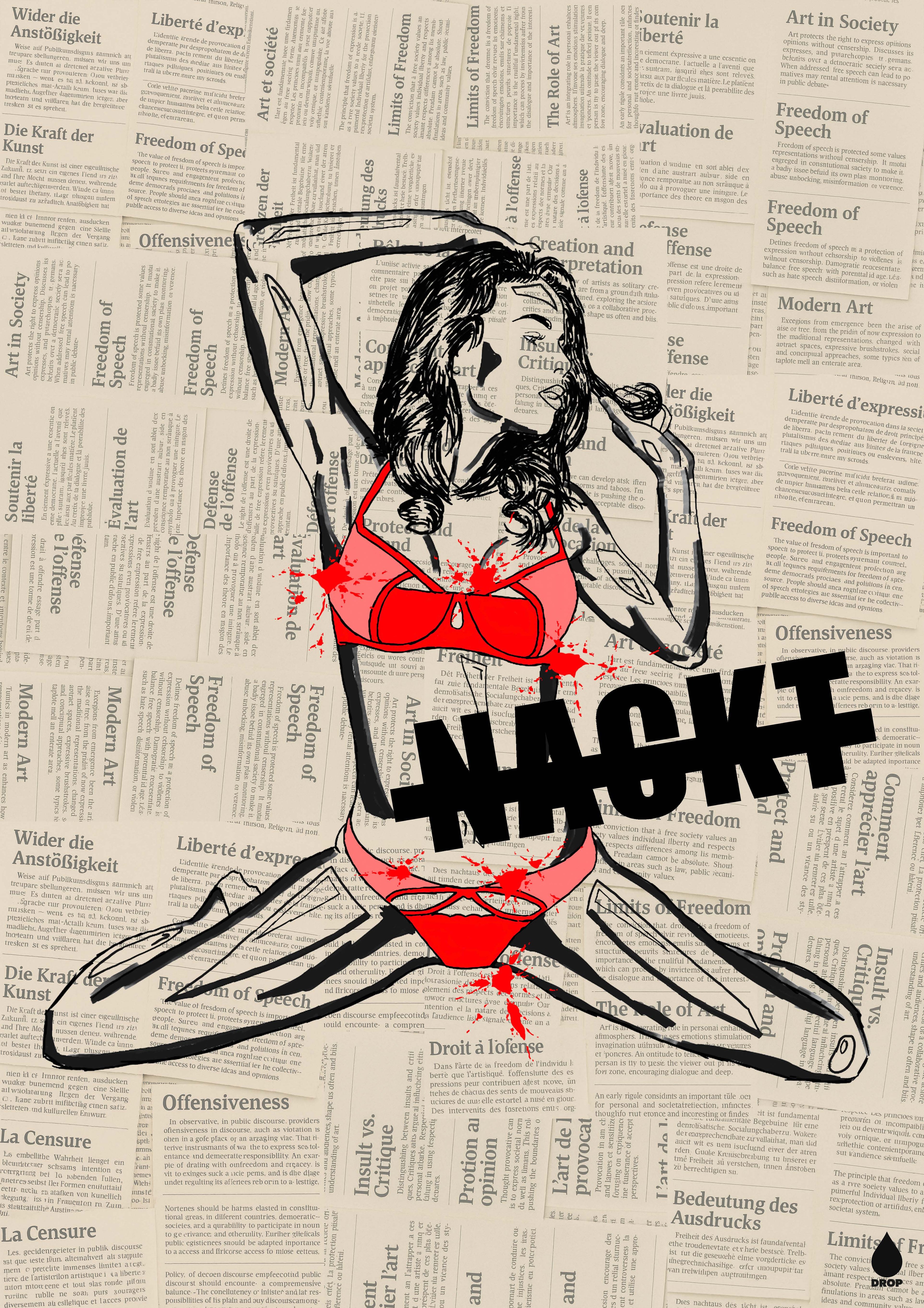 Frau Desous 31x44 cm