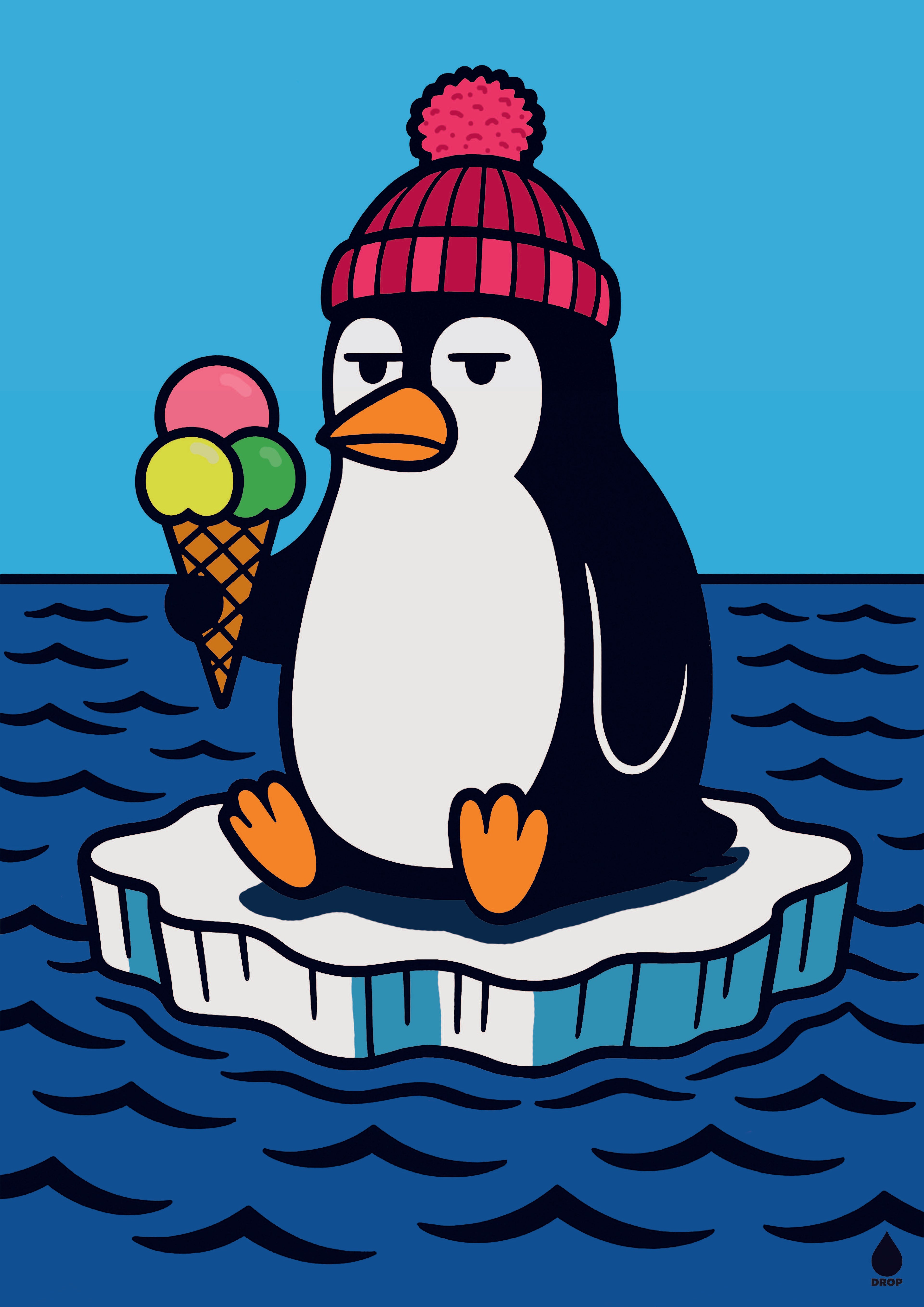 Pinguin ohne Text 31x44 cm